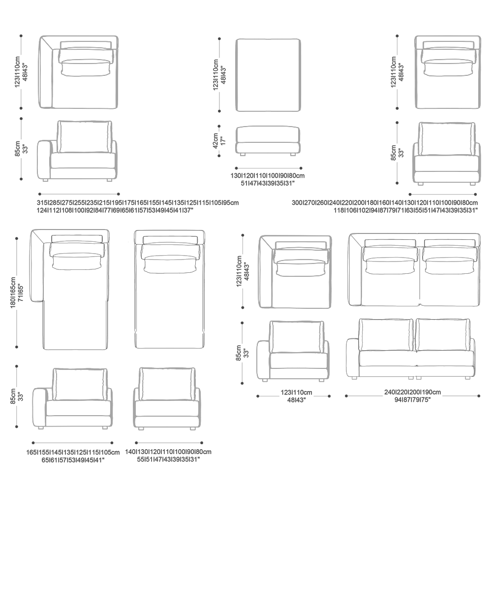 Image of the complete dimensions of the product